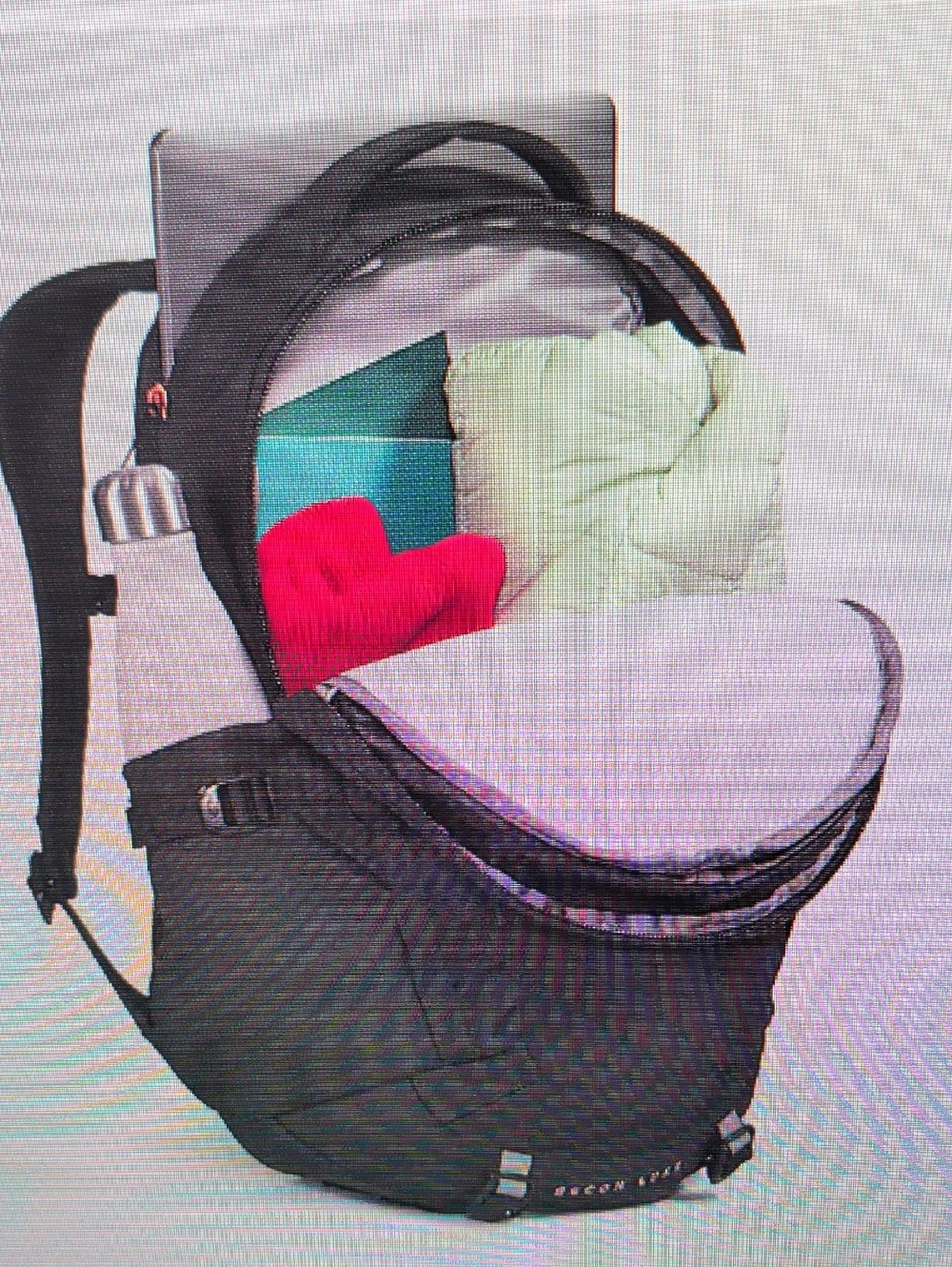 The North Face Recon Luxe Black Backpack with Rose Gold Accents - Picture 3 of 4